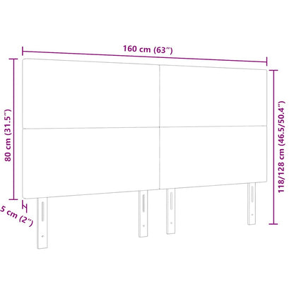 Hoofdbord Crème 160 cm Katoen Stof