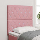 Hoofdbord fluweel roze 80x7x128 cm