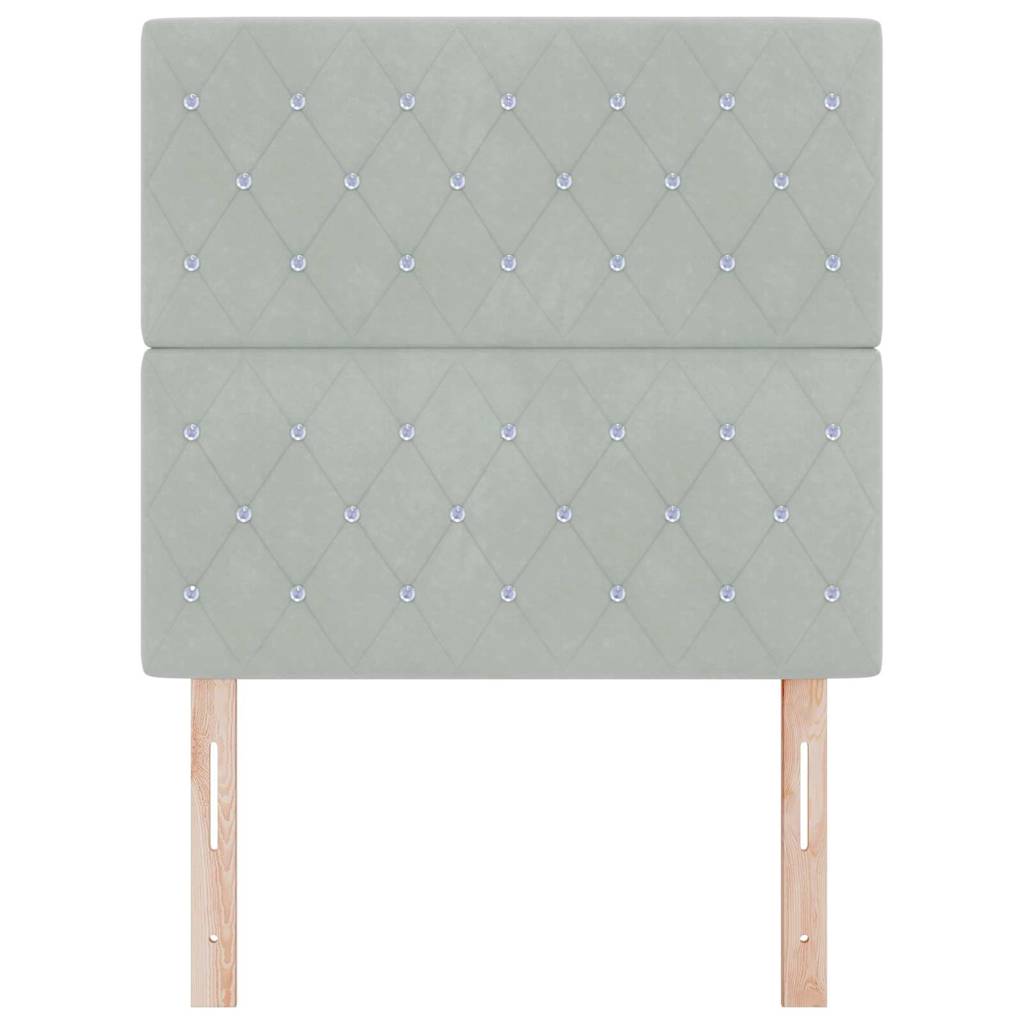 Hoofdbord Lichtgrijs 90 cm Fluweel