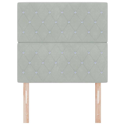 Hoofdbord Lichtgrijs 90 cm Fluweel