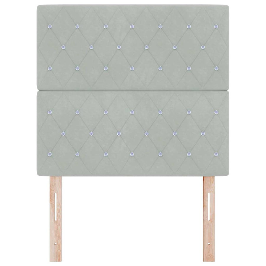 Hoofdbord Lichtgrijs 90 cm Fluweel