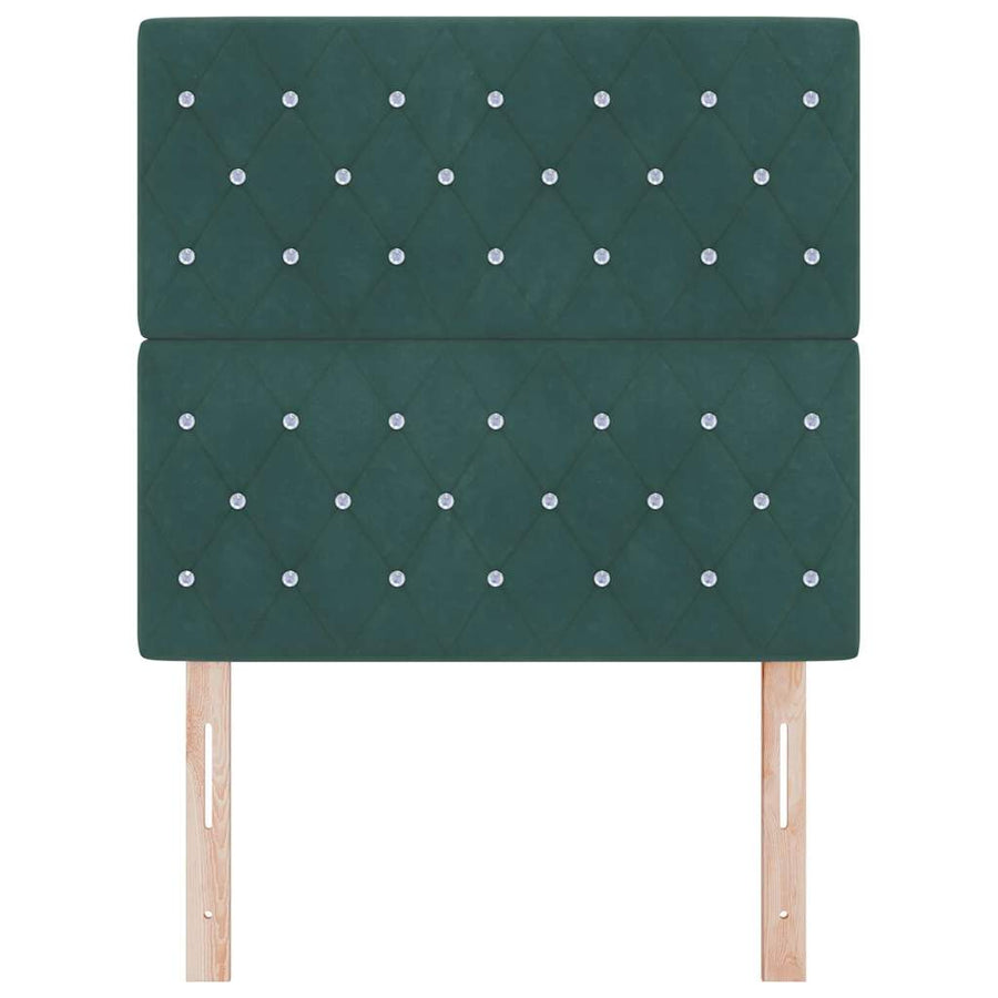 Hoofdbord Donkergroen 90 cm Fluweel