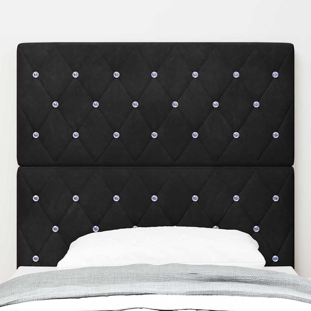 Hoofdbord Zwart 100 cm Fluweel