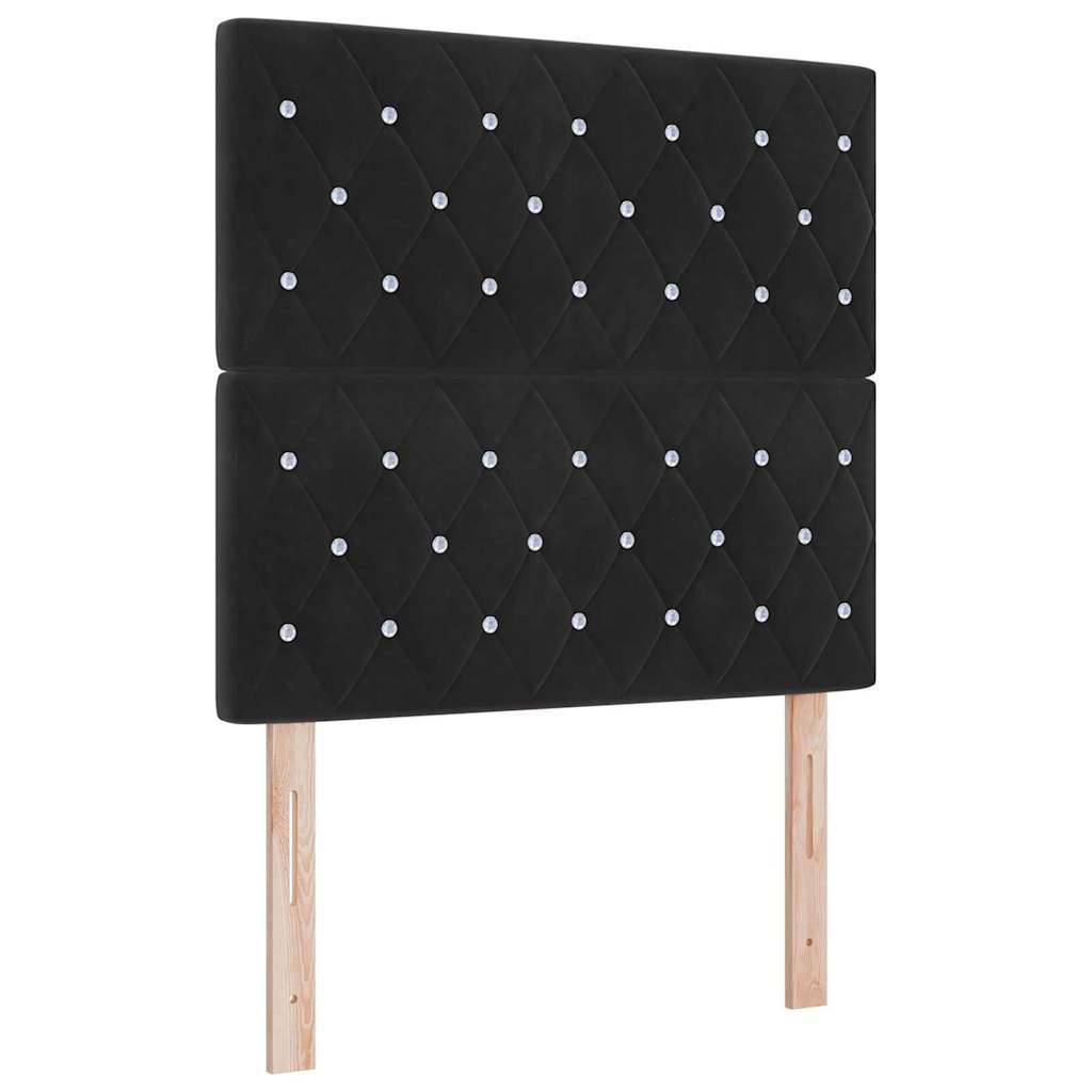 Hoofdbord Zwart 100 cm Fluweel