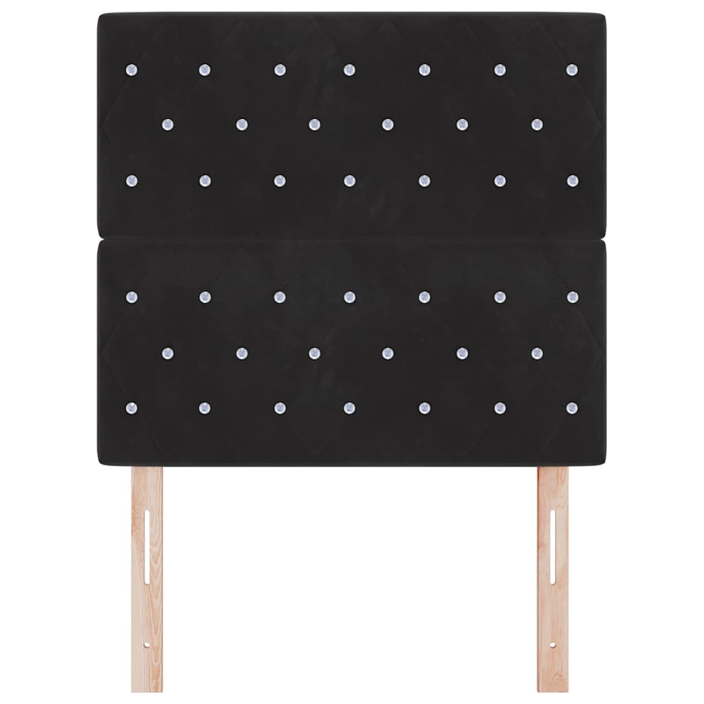 Hoofdbord Zwart 100 cm Fluweel