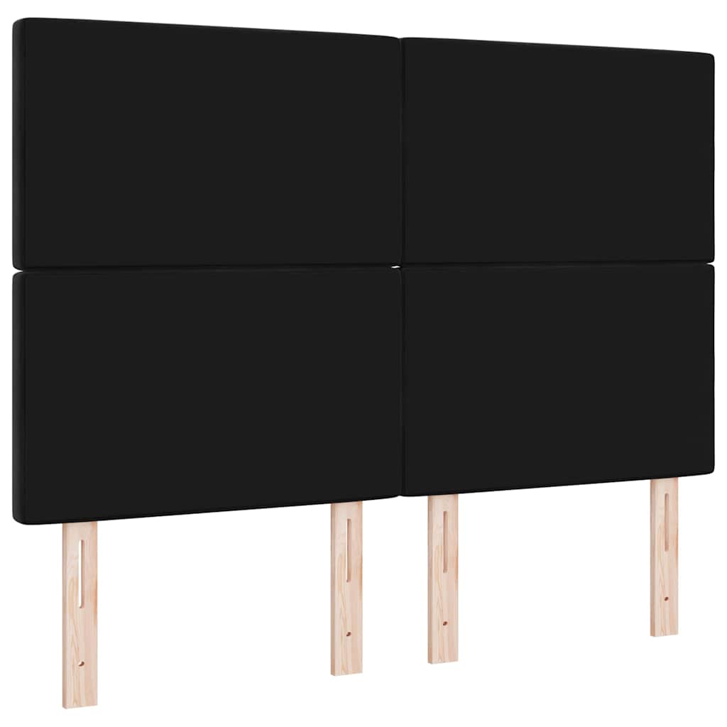 Hoofdbord met hoofdeinde Zwart 160 cm Nep Leer