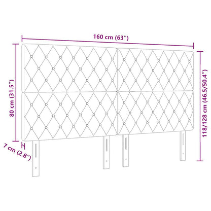 Hoofdbord met hoofdeinde Zwart 160 cm Nep Leer
