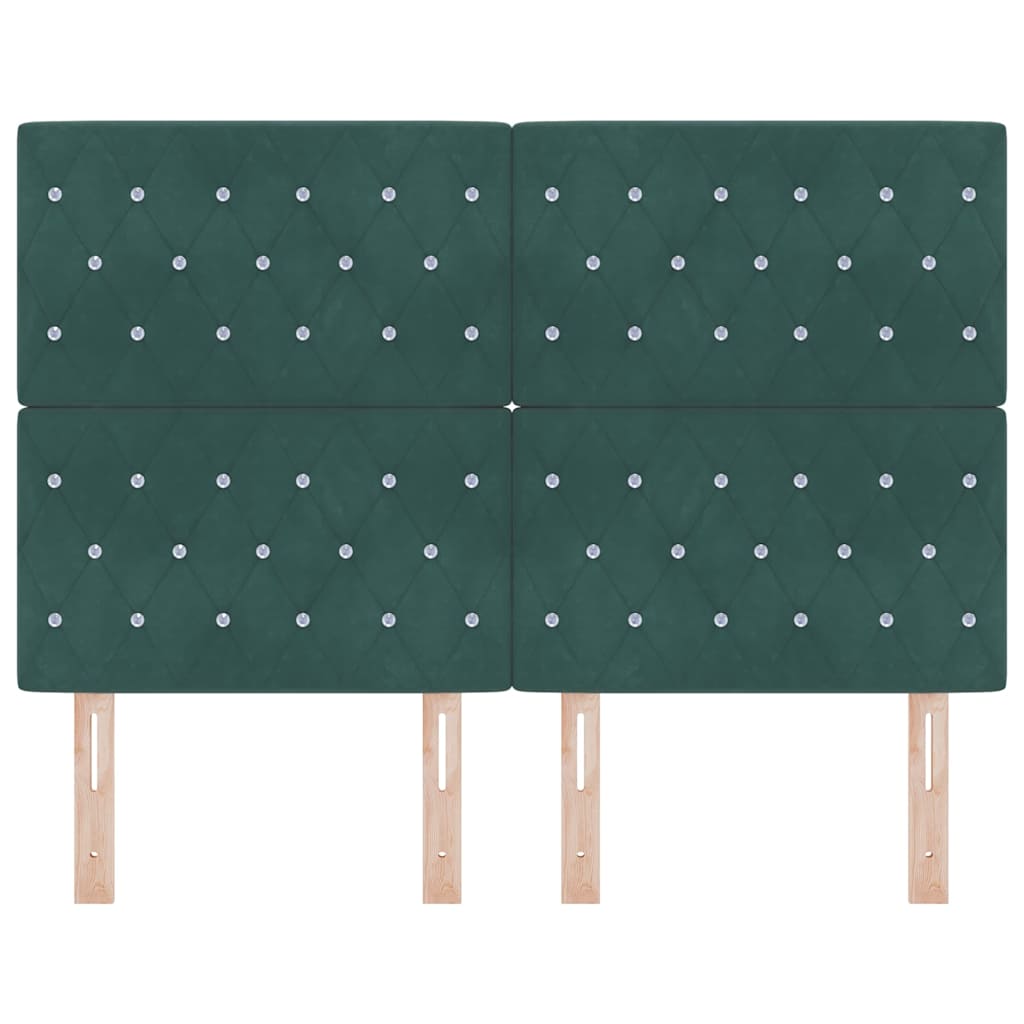 Hoofdbord Donkergroen 160 cm Fluweel