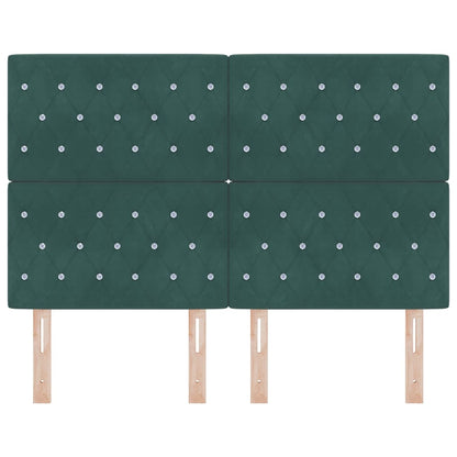 Hoofdbord Donkergroen 160 cm Fluweel