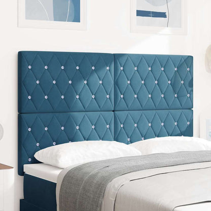 Hoofdbord Donkerblauw 160 cm Fluweel