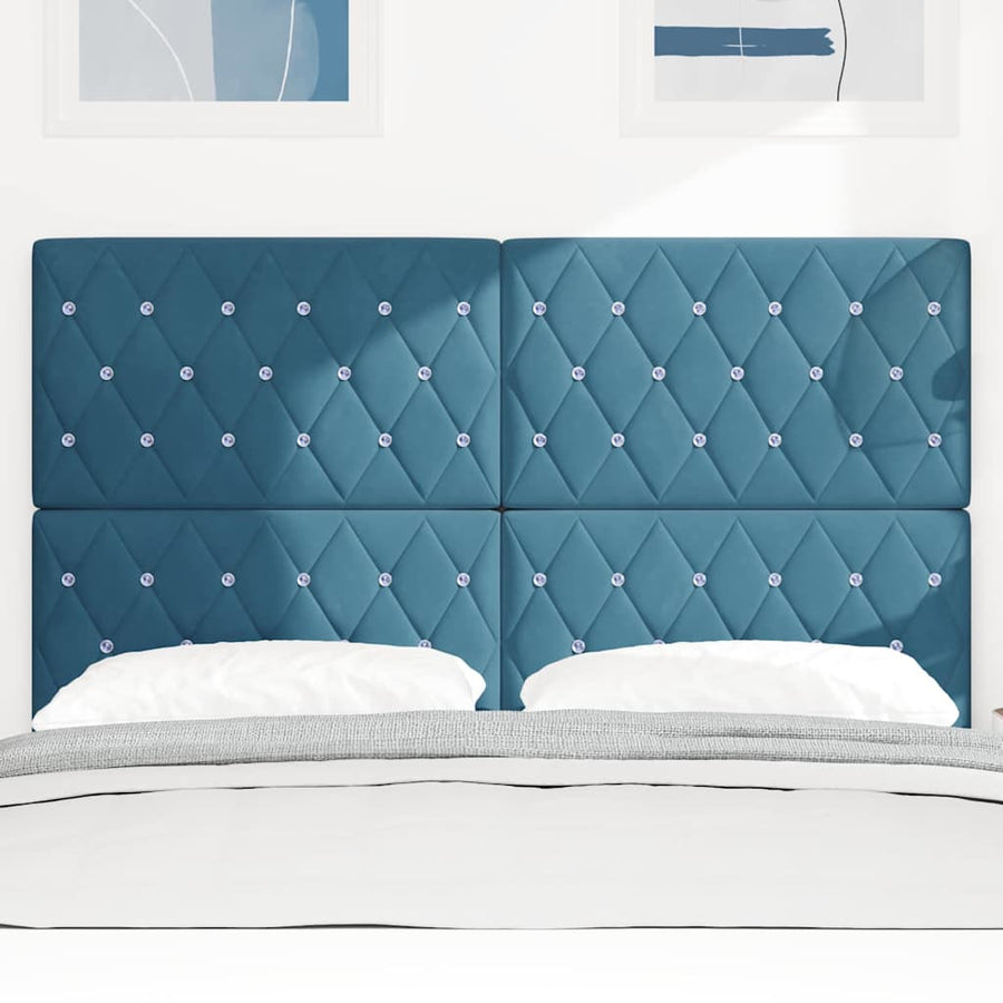 Hoofdbord Donkerblauw 160 cm Fluweel