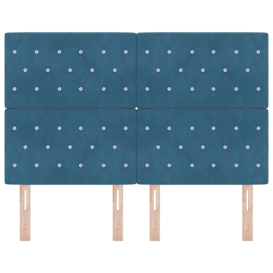 Hoofdbord Donkerblauw 160 cm Fluweel