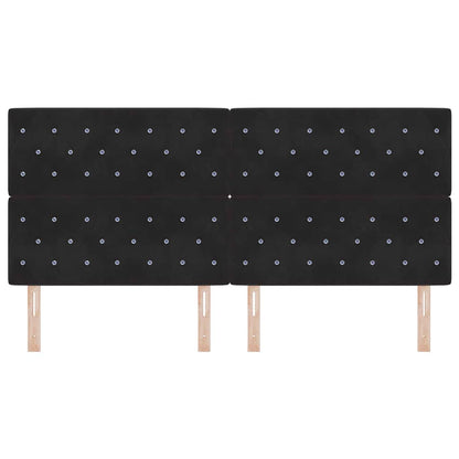 Hoofdbord Zwart 200 cm Fluweel