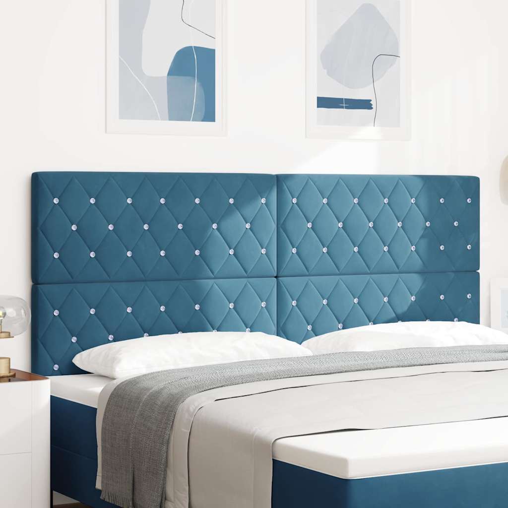 Hoofdbord Donkerblauw 200 cm Fluweel