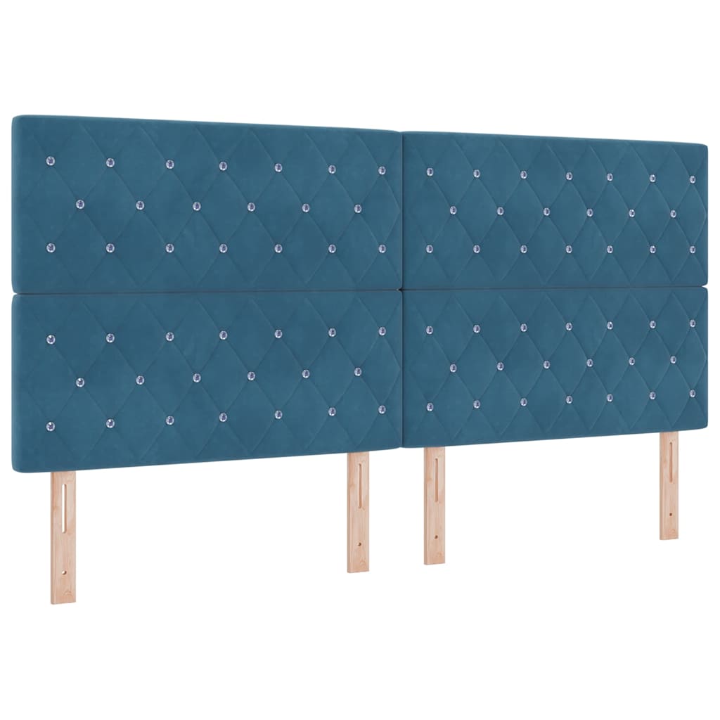 Hoofdbord Donkerblauw 200 cm Fluweel