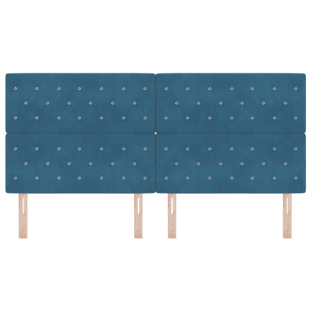 Hoofdbord Donkerblauw 200 cm Fluweel