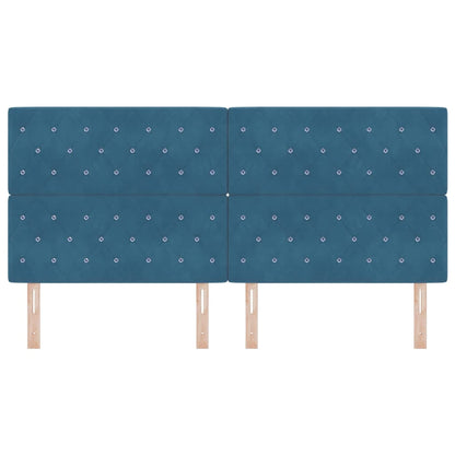 Hoofdbord Donkerblauw 200 cm Fluweel