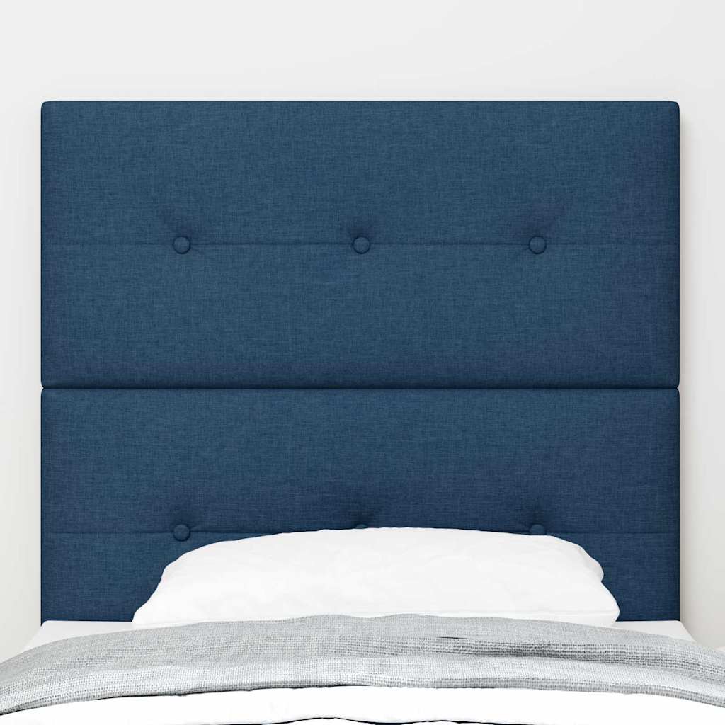in hoogte verstelbaar hoofdbord met hoofdeinde Blauw 90 cm Stof