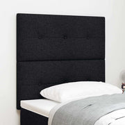 Hoofdbord bed 100 cm zwart stof massief grenenhout