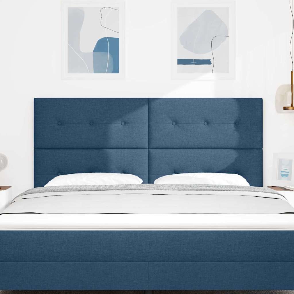 in hoogte verstelbaar hoofdbord Blauw 180 cm Stof