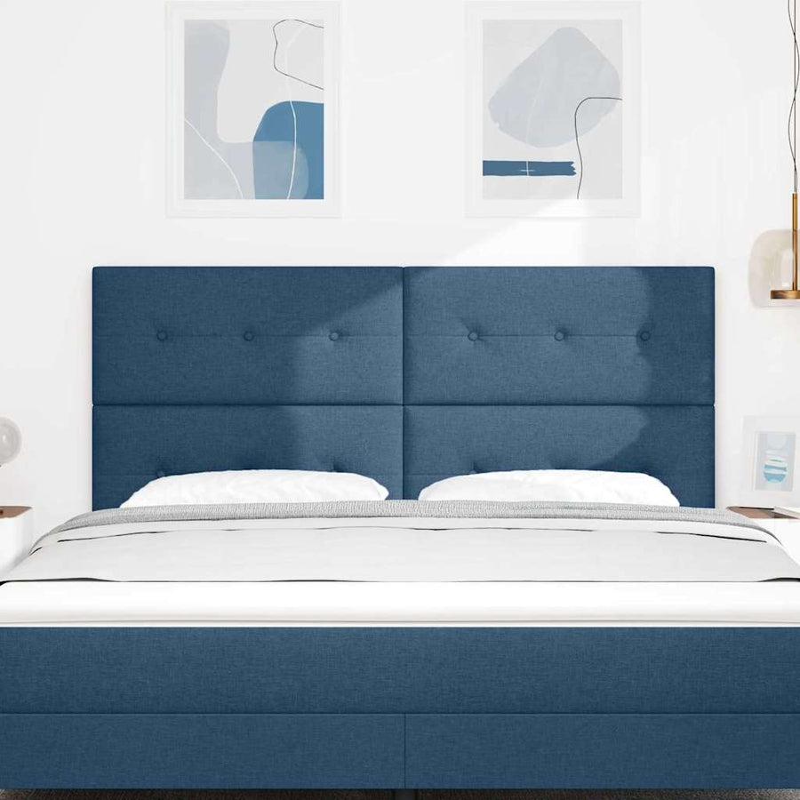 in hoogte verstelbaar hoofdbord Blauw 180 cm Stof