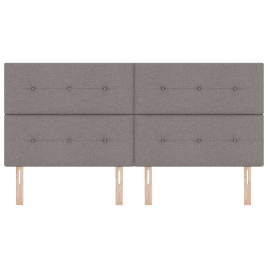 in hoogte verstelbaar hoofdbord Taupe 200 cm Stof