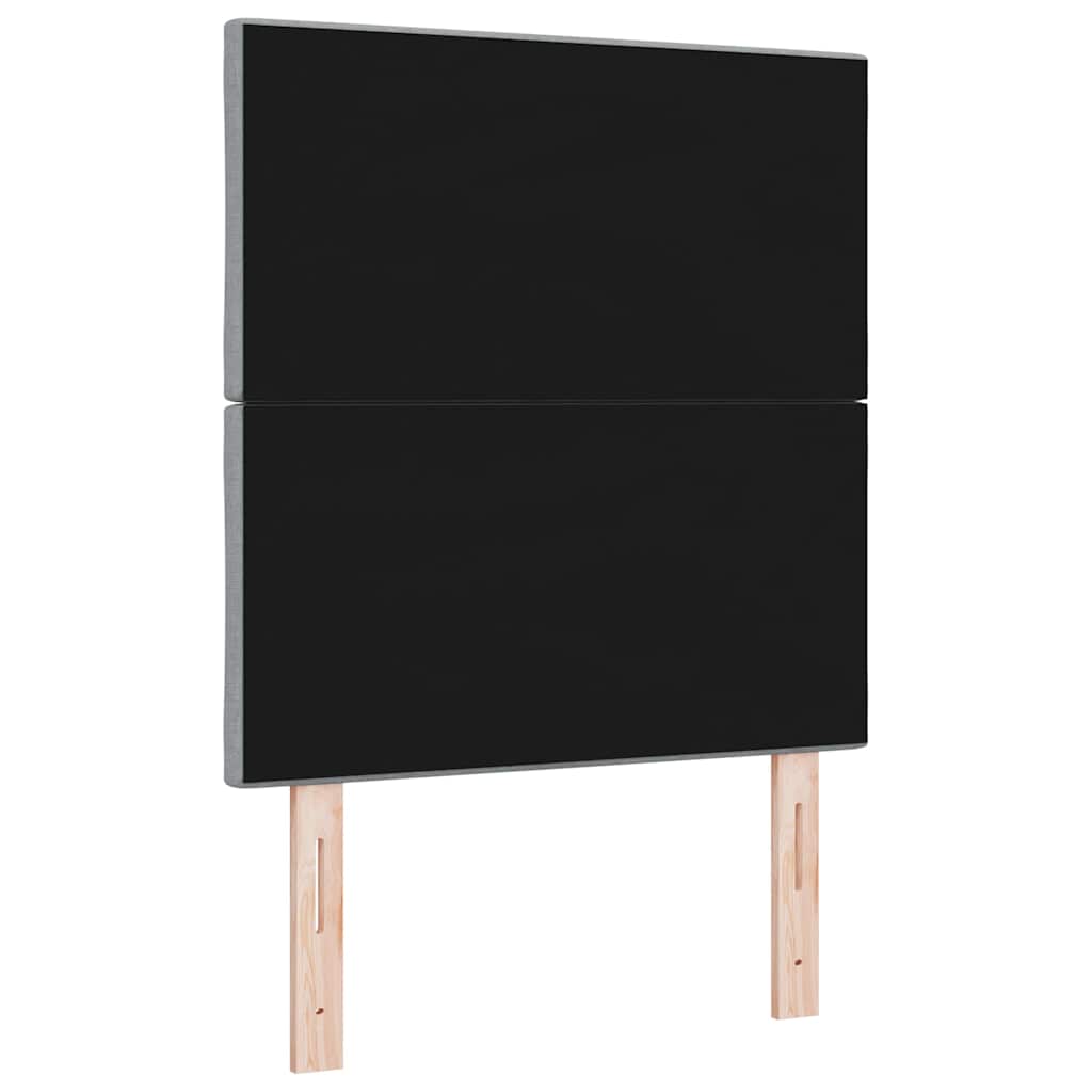 Hoofdbord Licht Grijs 200cm Geruit Lichtgrijs 80 cm Stof, Hout
