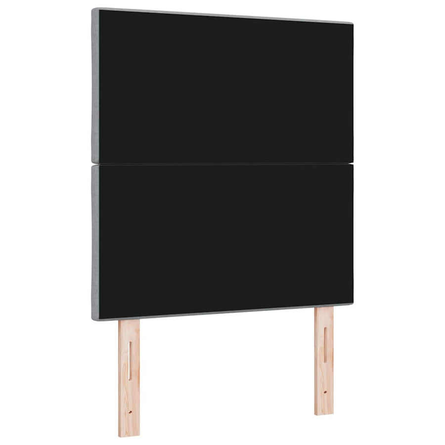 Hoofdbord Licht Grijs 200cm Geruit Lichtgrijs 80 cm Stof, Hout