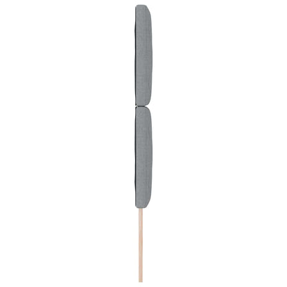 Hoofdbord Licht Grijs 200cm Geruit Lichtgrijs 80 cm Stof, Hout