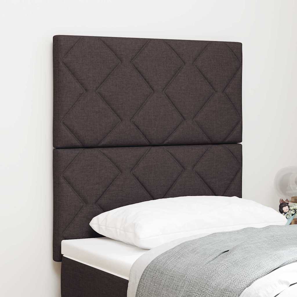 Hoofdbord Donkerbruin 80 cm Stof