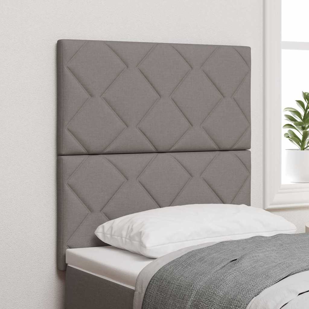 Stoffen Hoofdbord Geometrisch met hoofdeinde Taupe 80 cm Stof