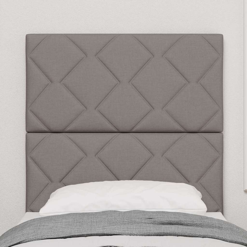 Stoffen Hoofdbord Geometrisch met hoofdeinde Taupe 80 cm Stof