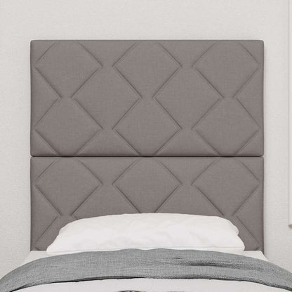 Stoffen Hoofdbord Geometrisch met hoofdeinde Taupe 80 cm Stof