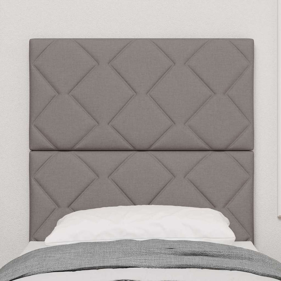 Stoffen Hoofdbord Geometrisch met hoofdeinde Taupe 80 cm Stof