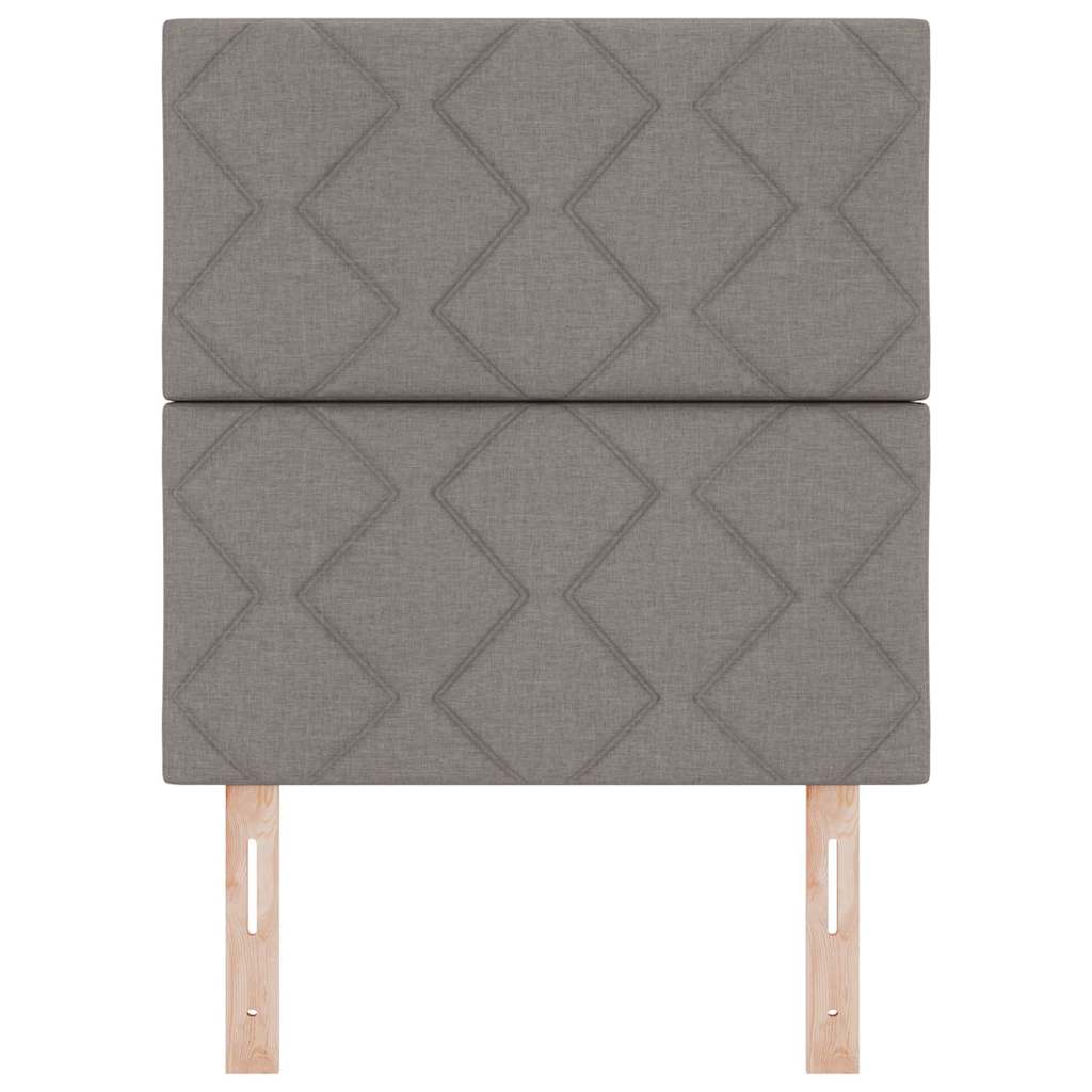 Stoffen Hoofdbord Geometrisch met hoofdeinde Taupe 80 cm Stof