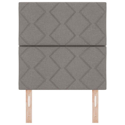 Stoffen Hoofdbord Geometrisch met hoofdeinde Taupe 80 cm Stof