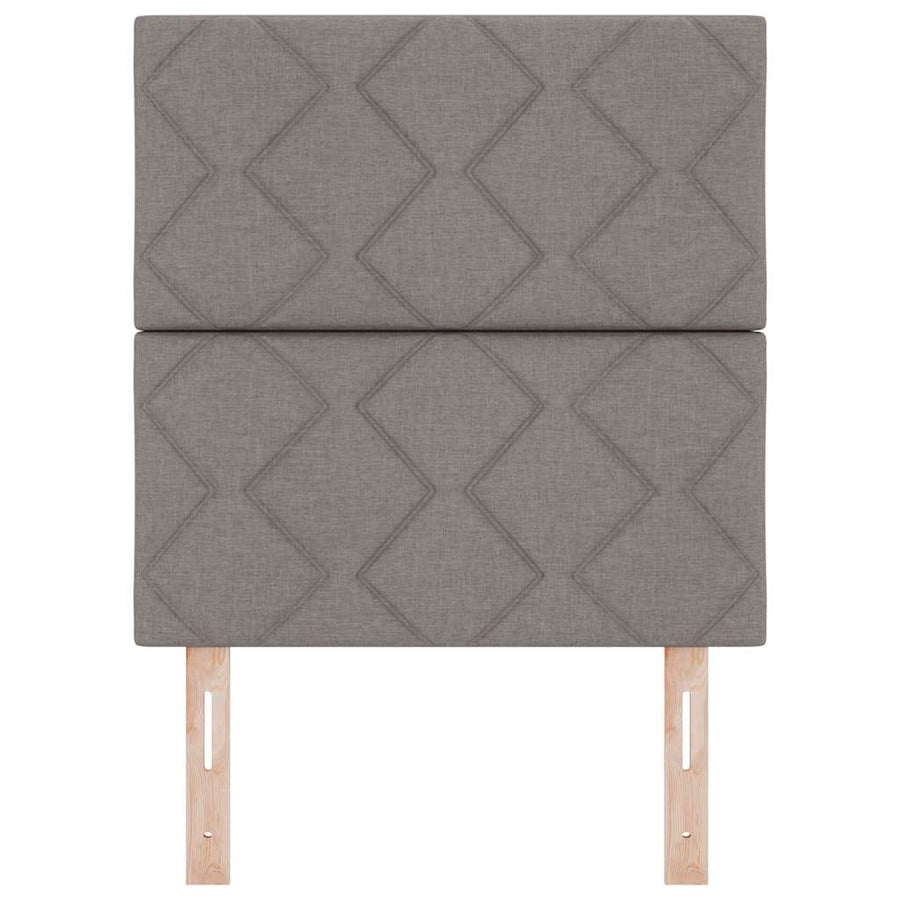Stoffen Hoofdbord Geometrisch met hoofdeinde Taupe 80 cm Stof