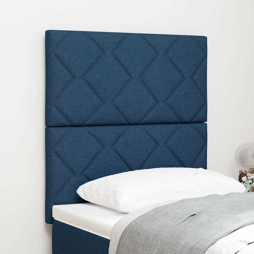 Hoofdbord Blauw 80 cm Stof