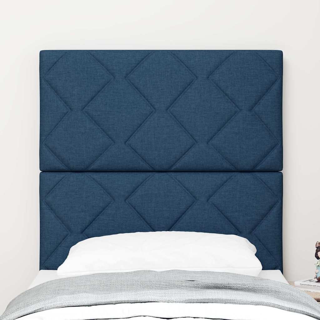 Hoofdbord Blauw 80 cm Stof