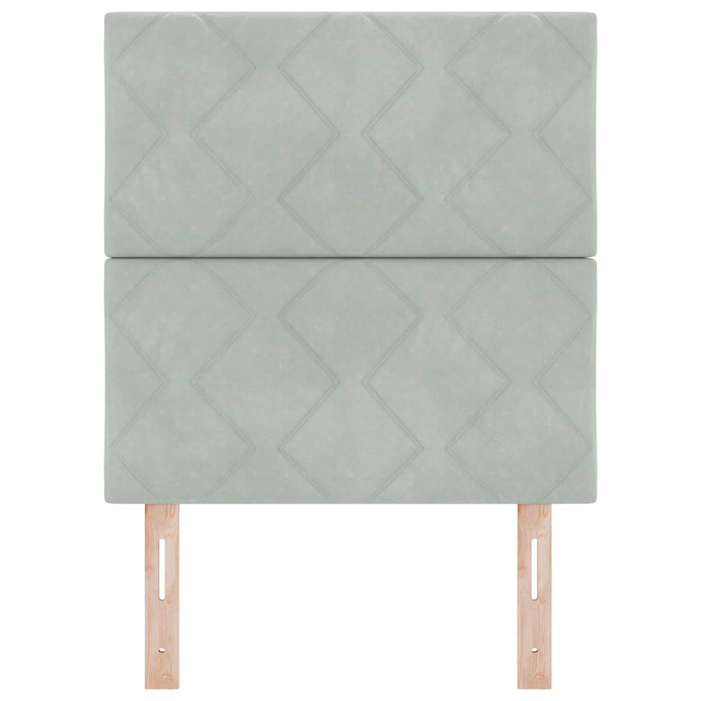 Hoofdbord Lichtgrijs 80 cm Fluweel