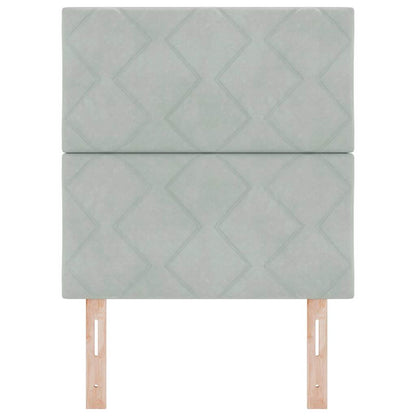 Hoofdbord Lichtgrijs 80 cm Fluweel