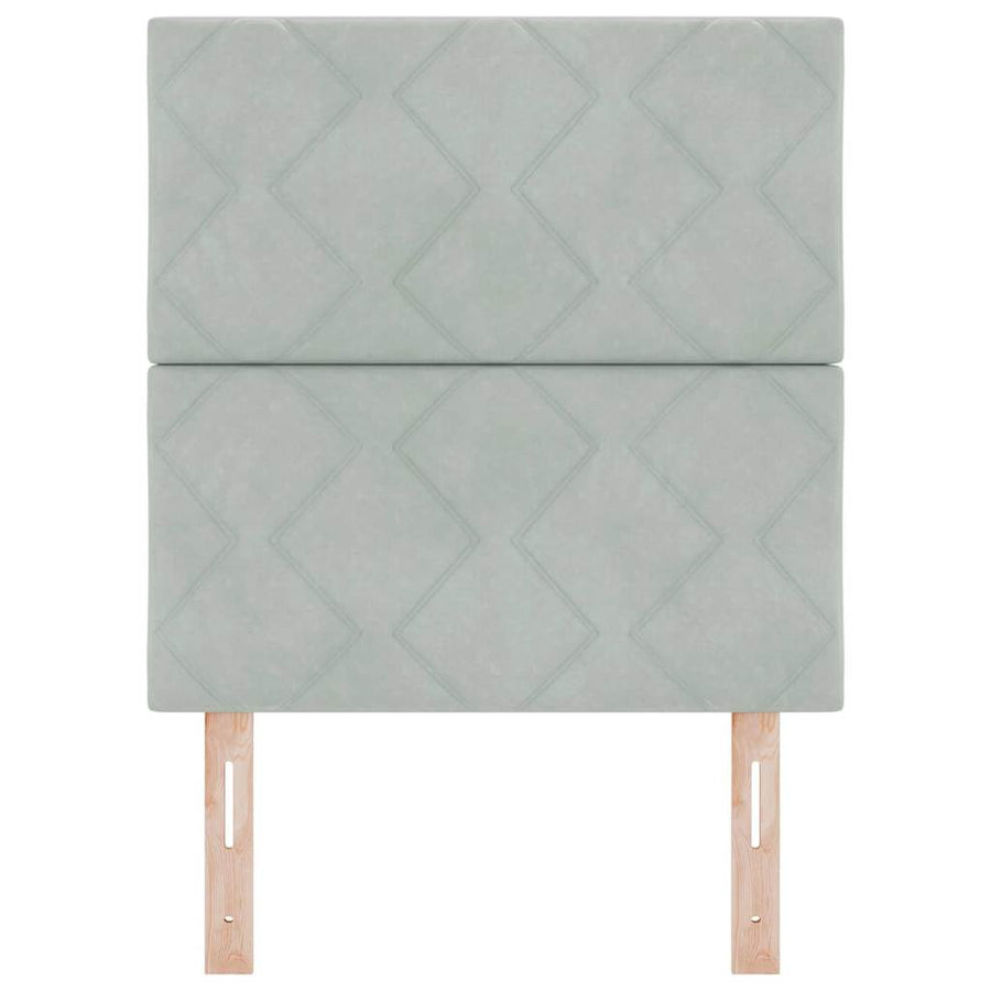 Hoofdbord Lichtgrijs 80 cm Fluweel
