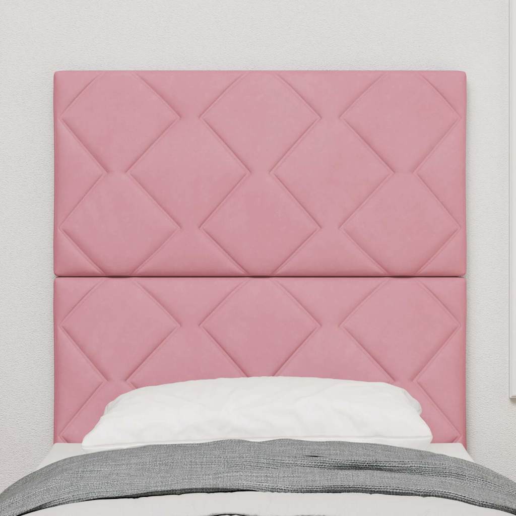 Hoofdbord met hoofdeinde Roze 80 cm Fluweel
