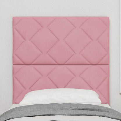 Hoofdbord met hoofdeinde Roze 80 cm Fluweel