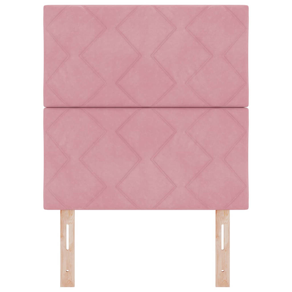 Hoofdbord met hoofdeinde Roze 80 cm Fluweel