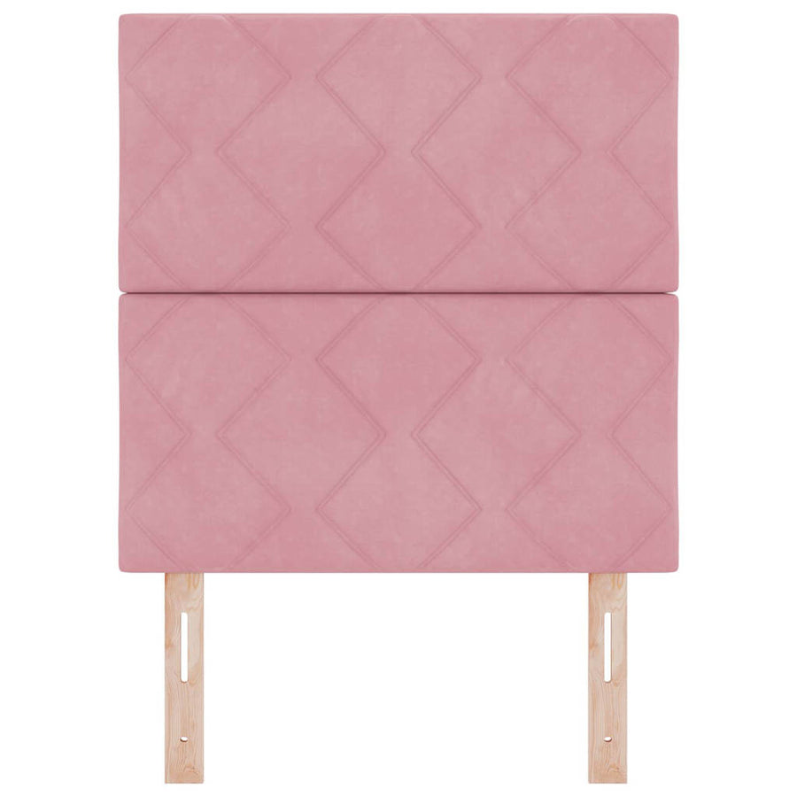 Hoofdbord met hoofdeinde Roze 80 cm Fluweel