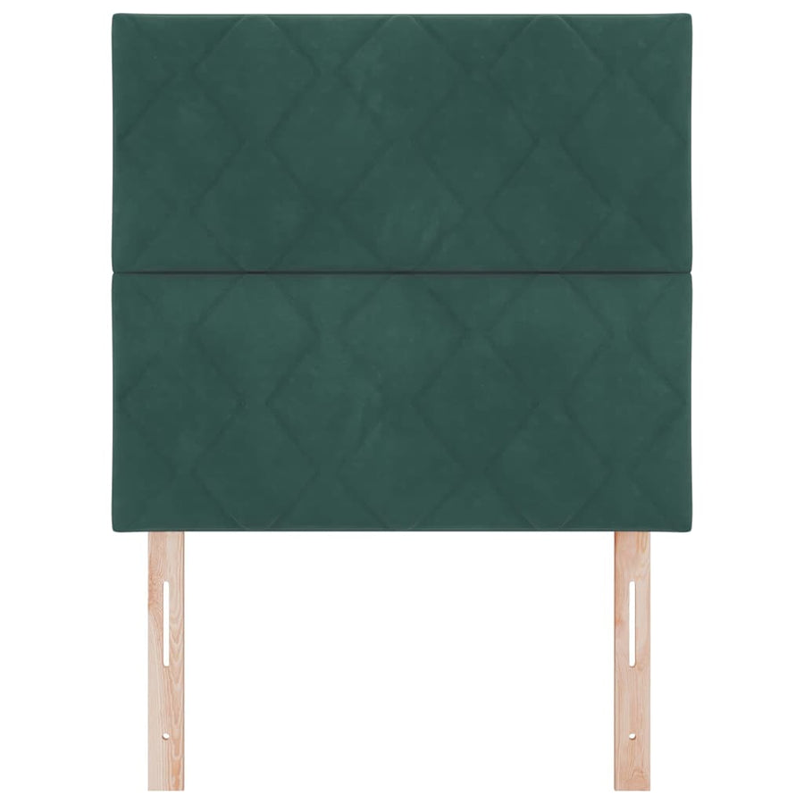 Hoofdbord met hoofdeinde Donkergroen 90 cm Fluweel