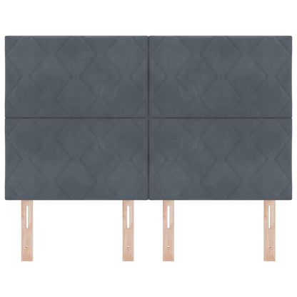 Hoofdbord Donkergrijs 144 cm Fluweel