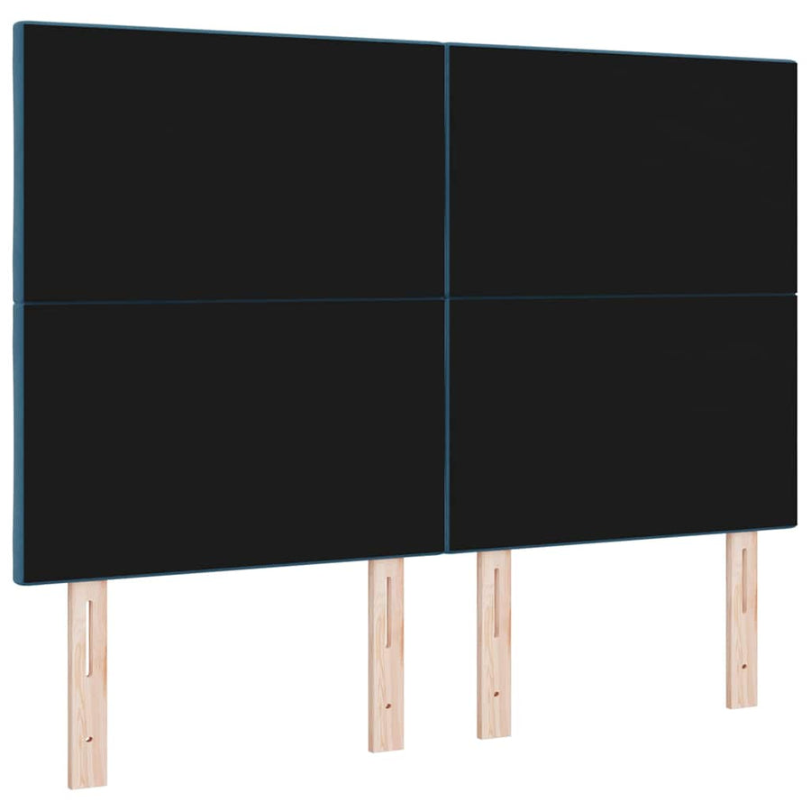 Hoofdbord Donkerblauw 144 cm Fluweel