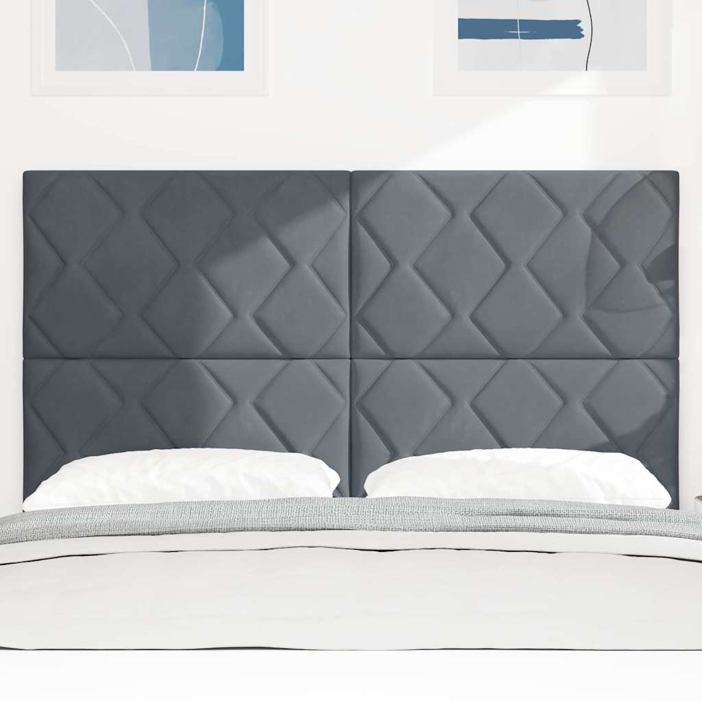 Hoofdbord Donkergrijs 160 cm Fluweel